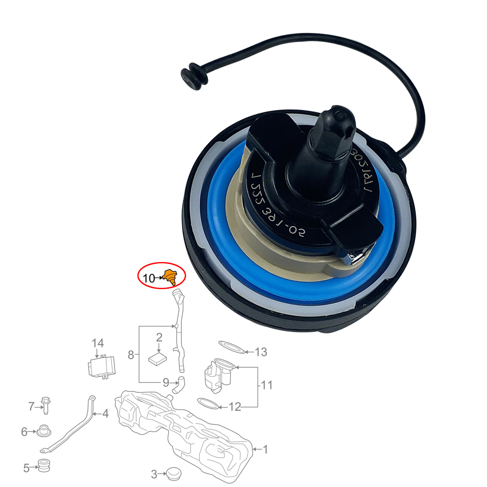 Fuel Tank Filler Gas Cap For BMW 320i 328i 330i 335i 530i 535i 640i