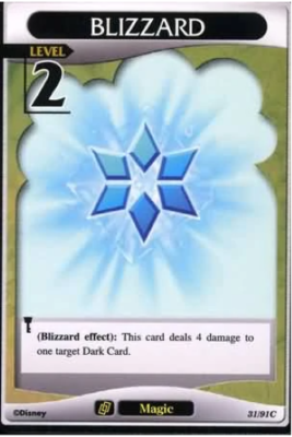 KINGDOM HEARTS TCG Base Set 31/91C BLIZZARD Level 2 NM Disney