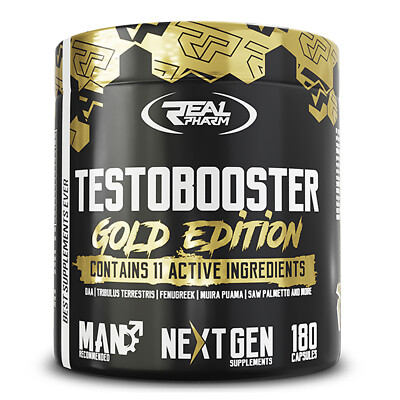 REAL PHARM TESTOBOOSTER - 180 Kapseln - Testosteronspiegels, Muskelregeneration
