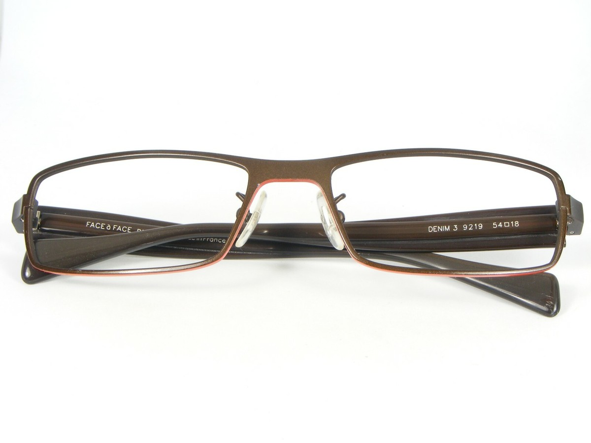 Face a Face DENIM 3 9219 BROWN EYEGLASSES GLASSES FRAME 54-18 