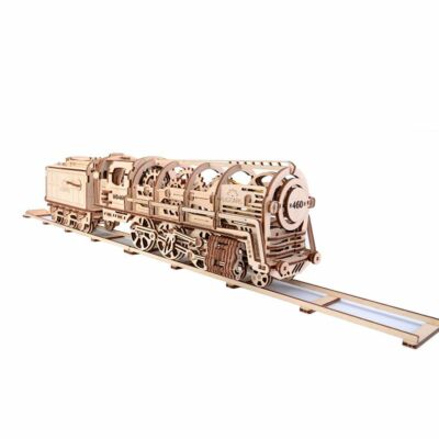 UGEARS Modellbausatz Dampflokomotive Lokomotive mit Tender