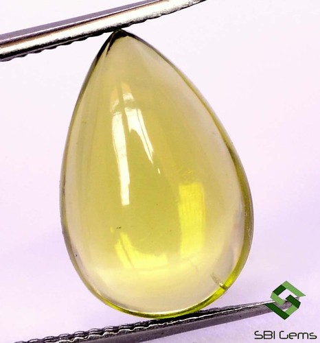 Certified Natural Peridot Pear Cabochon 12x8 mm 3.25 Cts Untreated Loose Gems - Picture 2 of 5