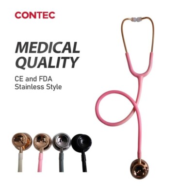 Stéthoscope Double Pavillon CONTEC SC23 - Acier Inoxydable - 4 Couleurs Au Choix - Neuf
