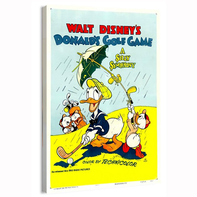 1950 Donald's Golf Game (RKO) KIDS Movie Poster or Canvas Home Decor Art