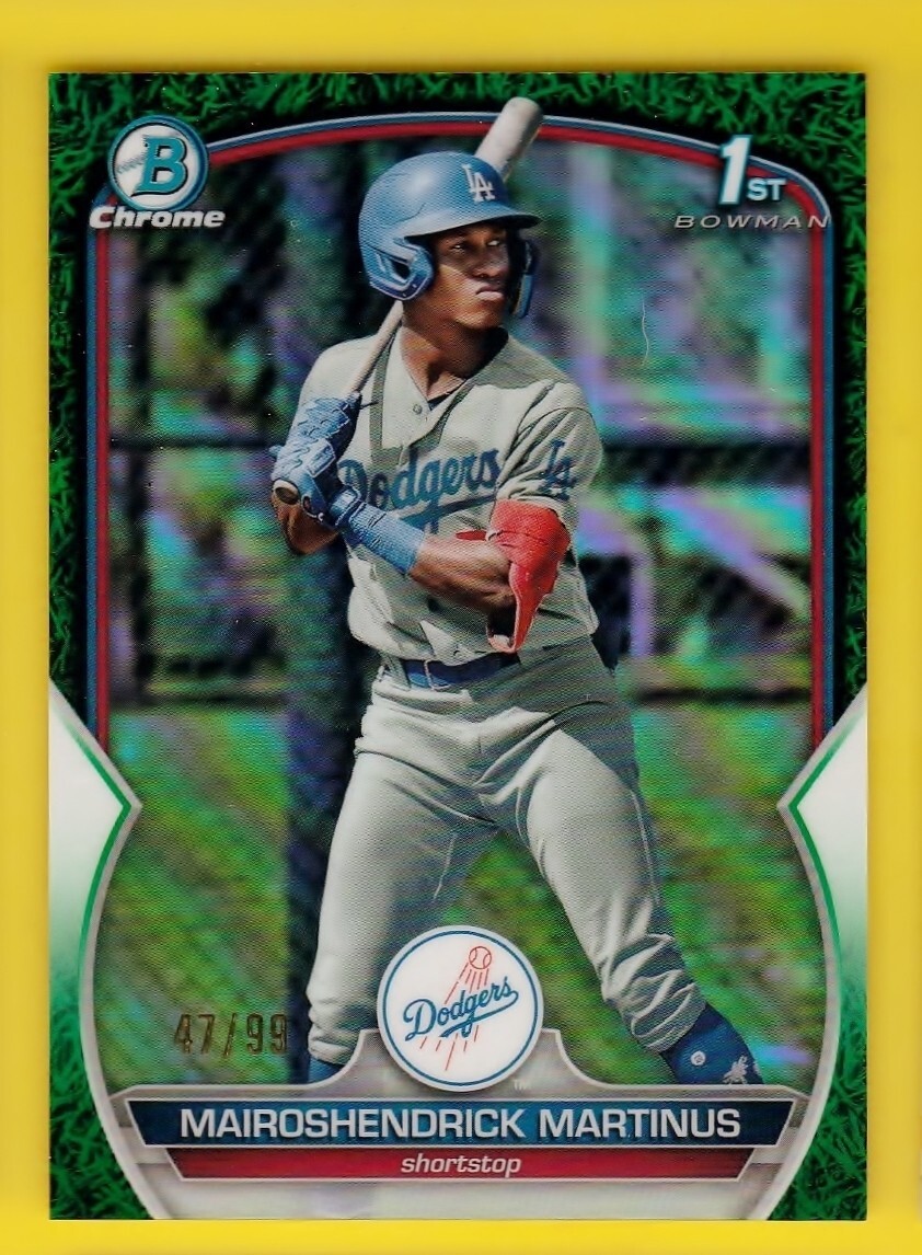 2023 Bowman Chrome BCP-55 Mairoshendrick Marinus 1st Green Grass Refractor 47/99