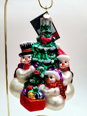 Christopher Radko - Family Tradition #1015526 Snowman Family Around Tree