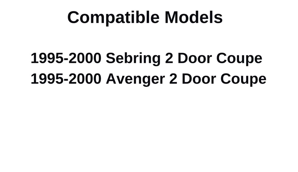 Se adapta a Sebring & Avenger 1995-2000 cupé lado del conductor puerta izquierda ventana vidrio Foto 2 de 4