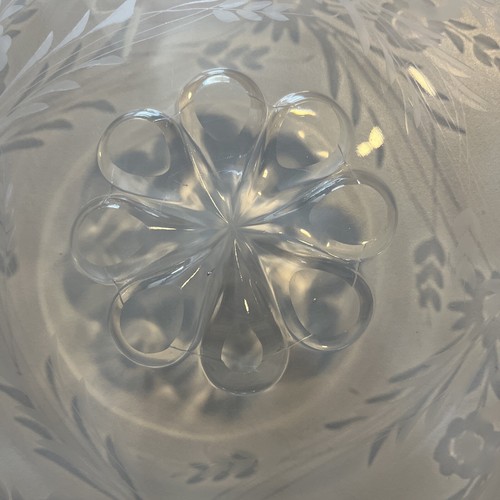 Vintage Glass Platter Tray Etched Elegant Paden City Pattern #555-8 Flower 15” - Picture 21 of 21