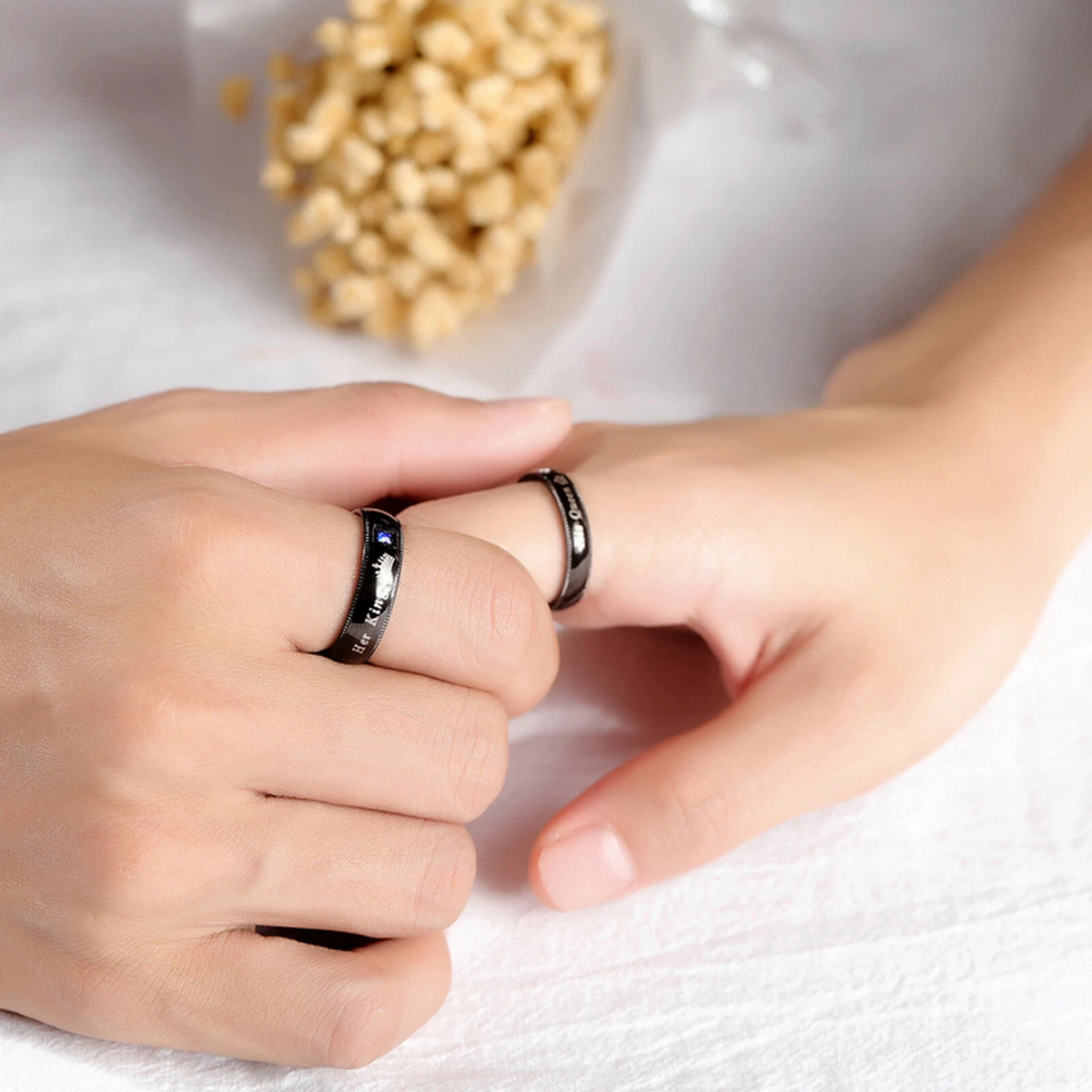 Couple promise rings king clearance and queen