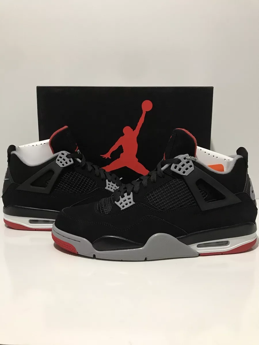 Air Jordan 4 Retro OG Bred (2019) Black/Red 308497-060 Sz 11.5