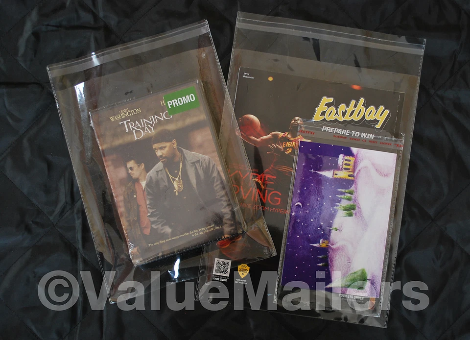 200 10X13 1.5 Mil Bags Resealable Clear T-Shirt Catalog Plastic Opp Cello Bag