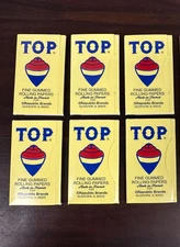 TOP SINGLE WIDE Rolling Papers - 6 PACKS - Fine Gummed RYO Cigarette Paper