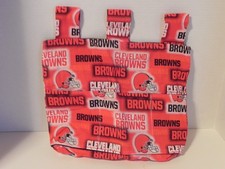 CLEVELAND BROWNS NFL Walker Storage Tote Bag. Handmade, 4 Pockets
