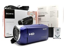 Sony CX240 Handycam Video Camera BLUE 54x Zoom 9.2MP 1080p Full HD IOB