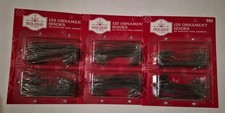  360 Christmas Tree Ornament Hooks 2-1/2" Metal 3 packs of 120 Holiday Wedding