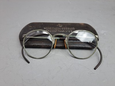 Vtg Safety Glasses Bausch & Lomb Ful-Vue American Optical AO 25 Original Case