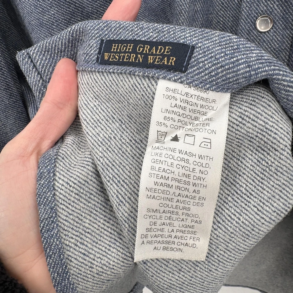 Pendleton Shirt Jacket Mens XL Gray Wool Lined Western Snap High Grade Canyon - Image 4 of 4