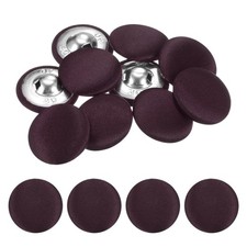 Cover Button Kits 10pcs - Fabric Button Maker Covered - Dark Purple - 1 IN