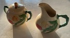 Vintage Franciscan Orange Tulip Pattern Cream And Lidded Sugar Made In England — photo 1