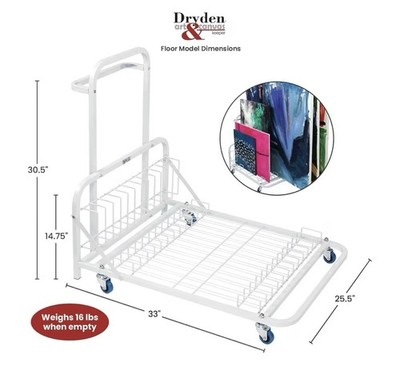 Dryden Art Canvas Storage Rack & Frame Keeper, Mobile Cart, Lrg New Open Box