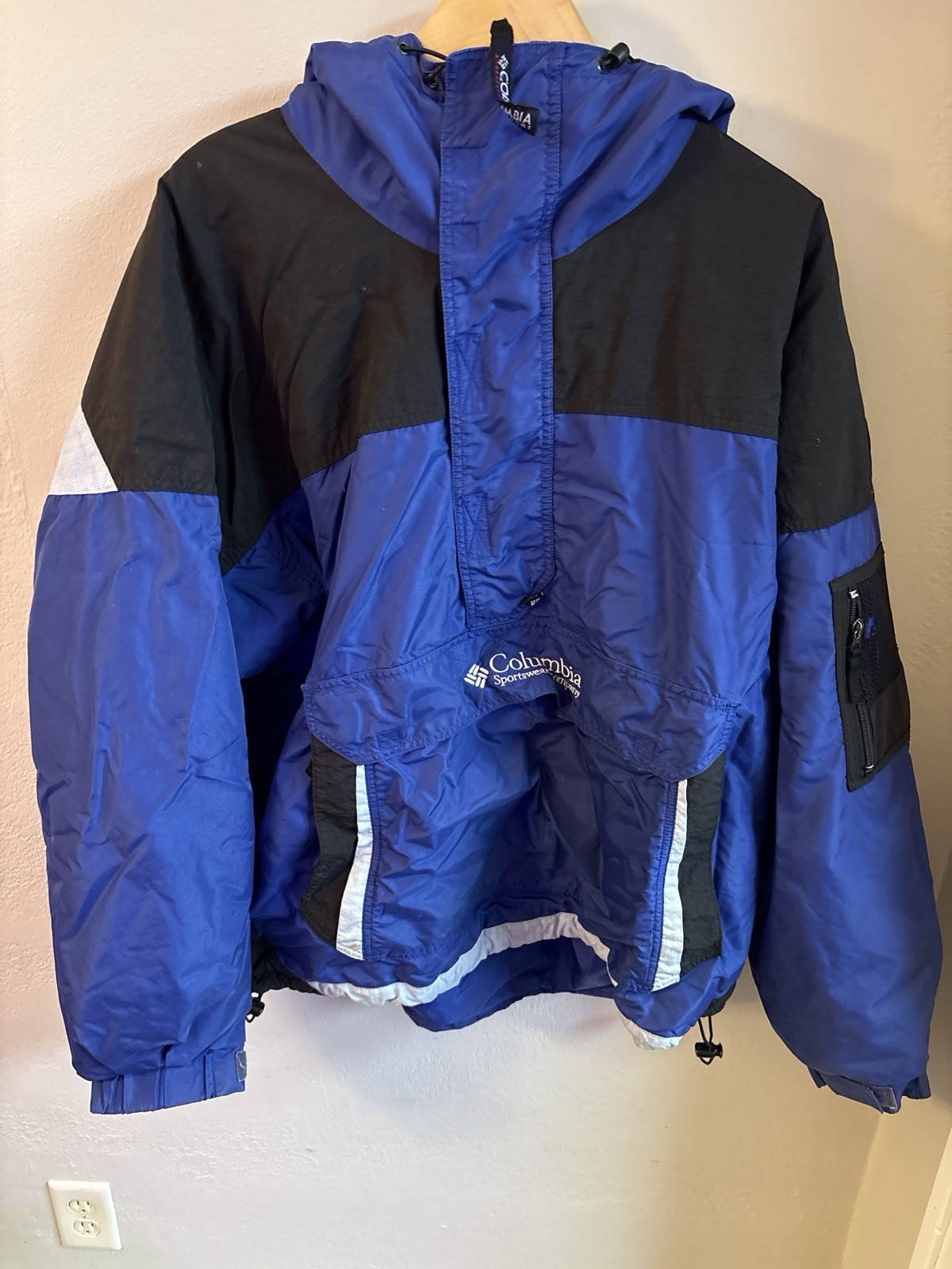 Vintage 90s Columbia Pullover Anorak Jacket Men’s Blue Outdoor Ski Size XL