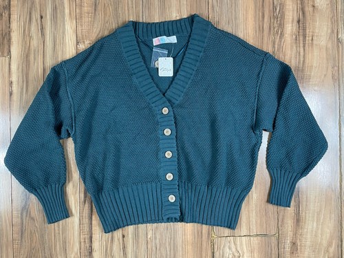 Free People Beach FP Hailee Cardi Strick Balsam blau NUR CARDIGAN Größe Small - Bild 3 von 9