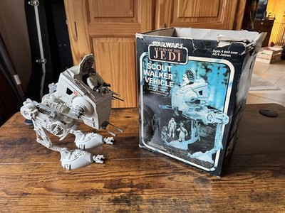 Star Wars Kenner Vintage 1977-85 AT-ST mit Figur ROTJ mit OVP! Rar
