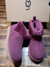Stivaletto donna Ugg classico ultra mini aderente bruciato magenta scamosciato taglia 6 NUOVO 🎁