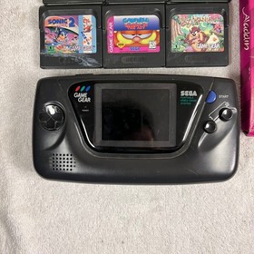 SEGA Game Gear Console RECAPPED Tested Works with 7 Games
