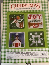 Studio 12 Christmas Needlepoint Ornaments 2501 1979 Kit Parts  Finished Lot