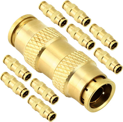 10 Pack 1/2 Inch Push to Connect Air Fittings Quick Connect Pneumatic Union