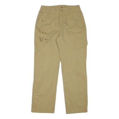 Herren Beige Cargo Hose Baumwollmix Regular Fit W28 L28 Utility Reißverschluss