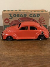 Scarce JNF Tin Wind-up Volkswagen VW Beetle Tinplate Split Window Kafer w Or Box