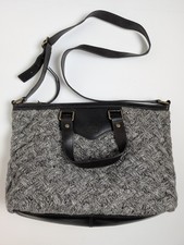 Borsa a mano UGG Australia in maglia grigia misto lana bordo pelle borsa a tracolla