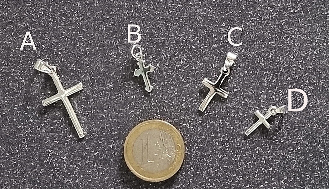 massiv Sterling Silber 925 Kreuz Anhänger Kommunion Konfirmation Taufe mit Kette