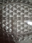 Vintage American Fostoria Clear Glass 3 Part  Dish Divided Serving HTF — photo 4
