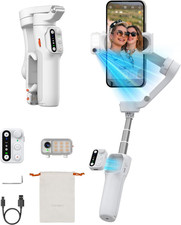 Isteady V3 Phone Gimbal Stabilizer, Magnetic AI Tracking Sensor with Fill Light,