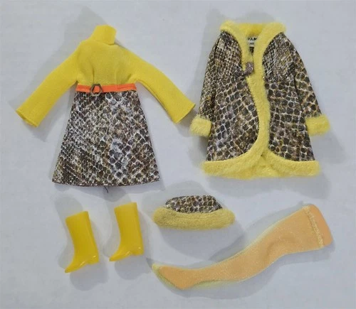 X-59 VINTAGE 1970'S MATTEL BARBIE FRANCIE MOD SNAKE CHARMERS #1245 OUTFIT