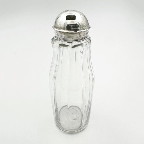 18TH/19TH CENTURY UNMARKED WHITE METAL SILVER PLATED MOUNTED GLASS CRUET BOTTLE - Picture 2 of 7