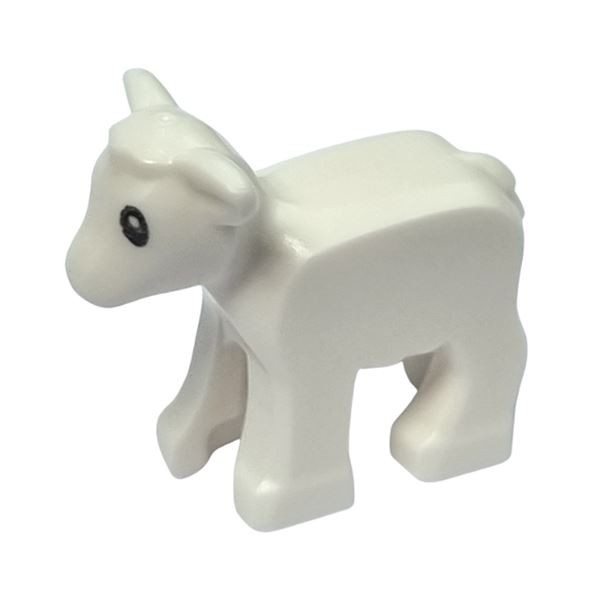 LEGO Animal White City Lamb with Black Eyes Minifigure