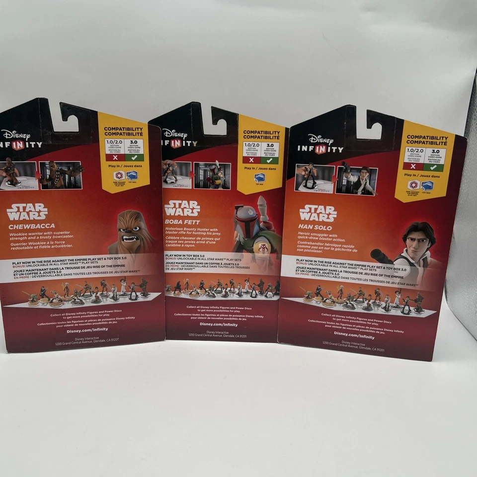 Disney Infinity 3.0 - SEALED Han Solo, Chewbacca, & Boba Fett Figures - Image 2 of 2