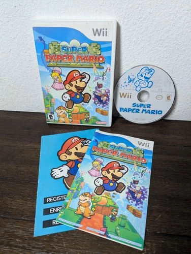 New ListingSuper Paper Mario (Nintendo Wii, 2007) Complete CIB With Manual Tested Works VGC
