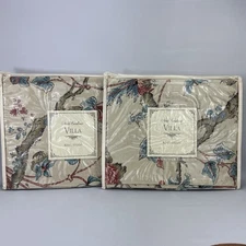 TWO NEW Noble Excellence Villa Catarina King Sham New 20 in x 36” Botanical