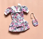 🖤 Pastiche 🖤 Vintage 90s Ruffle Dress & Bag Doll Outfit Fits Sindy Barbie