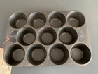 Vintage Wagner Ware Cast Iron 11 Cup Muffin Popover Pan - Made in USA