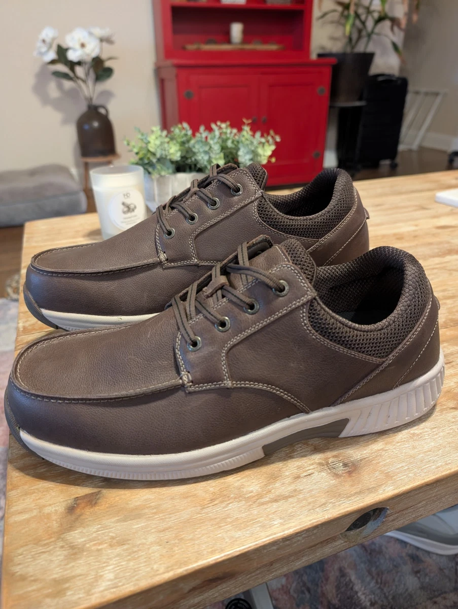 Orthofeet Men\'s 7.5 EE Brown Leather Comp Toe Waterproof Leather 6\