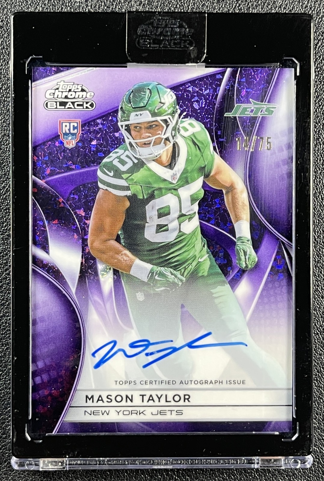 Mason Taylor Topps Chrome Black Rookie Autographs #MT Purple Refractor