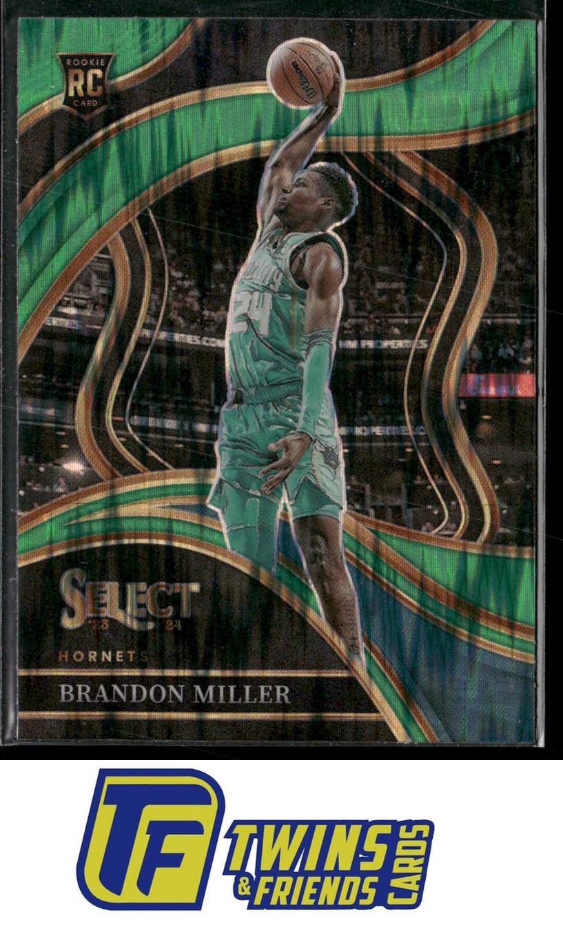 2023-24 Panini Select #286 Brandon Miller Green Shock Prizms