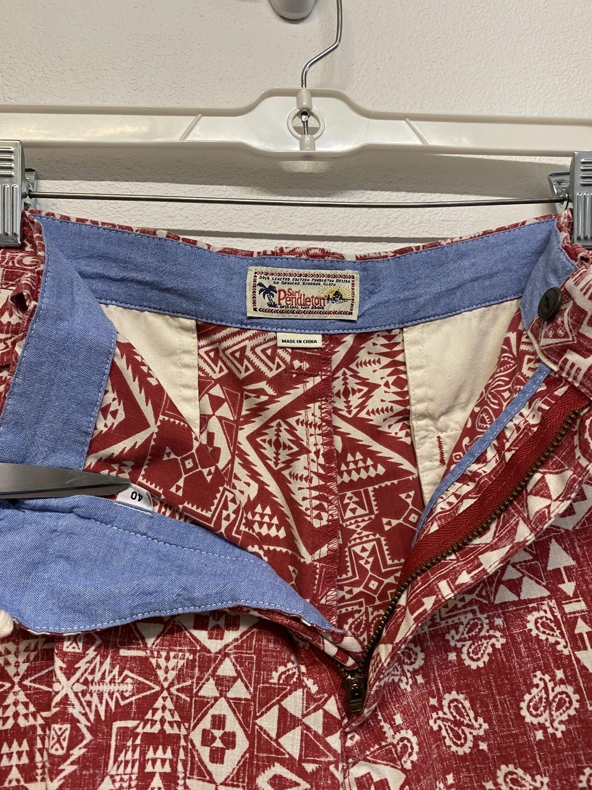 Reyn Spooner Surf Pendleton Red Patterned Shorts … - image 2