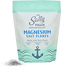Magnesium Salt Flakes - Magnesium Chloride Flakes for Bath Soaks, Alternative to